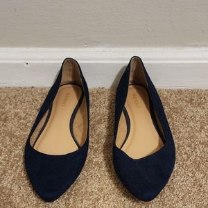 Navy Blue Flat Shoes